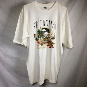 Royal Avalon Men’s White T-Shirt “St. Thomas”